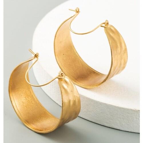 In 2021 Fashion The Geometric Exaggerated Personality Alloy Earrings Female Temperament Of Restoring Ancient Ways Stud Earrings