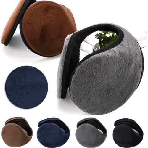 Unisex Solid Winter Earmuffs Women Men Girls Ear Cover Protector Thicken Plush Soft Warm Earmuff Warmer Apparel Accessories
