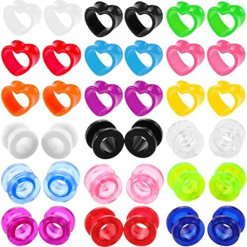 4-12mm 1Pair Acrylic Ear Expanders Plugs and Tunnels Piercings Ear Dilations Stretcher Gauges Stretch Marks for Tunnels Piercing