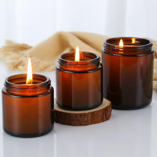 10pcs 100ml DIY Scented Candle Container Homemade Candle Jar Cup Holder Glass Perfume Bottle Aroma Bottle with Cover