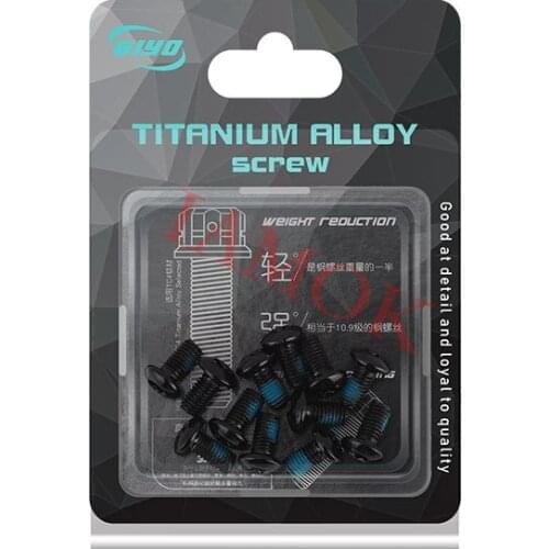 GIYO Mountain Bike Ultra Light Colour M5*10mm 12 Pcs Disc Brake Rotor Bolts Iamok Stainless Steel T25 Torx Screws Bicycle Parts