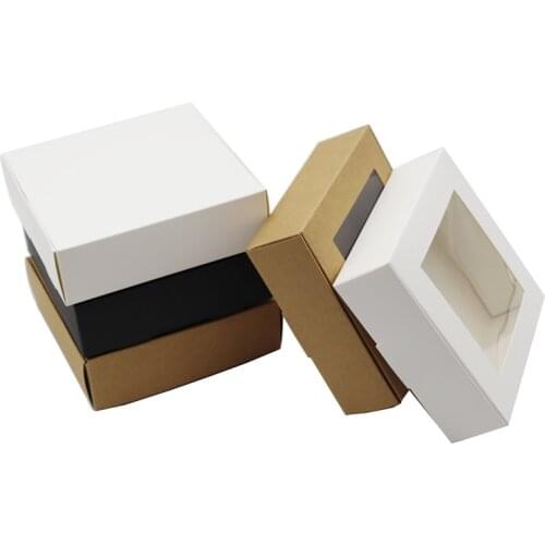 15Pcs Kraft Paper Cardboard Packaging Gift Box Candy Packaging Boxes Paper Box Handmade Soap Wrapping Big Favor Kraft Boxes