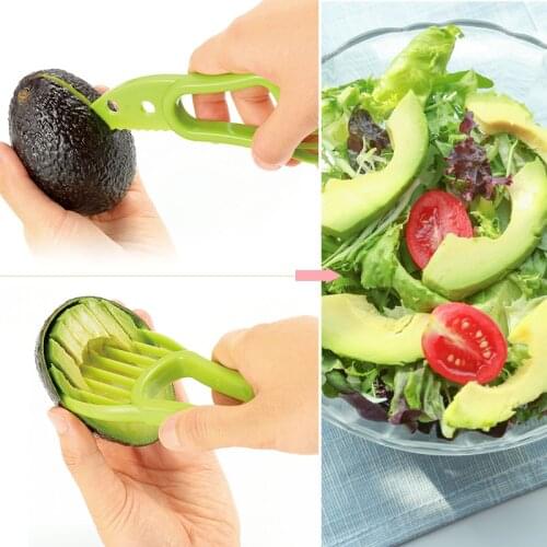 3 In 1 Avocado Splitter Multifunction Fruit Peeler Cutter Pulp Separator Plastic Knife Kitchen Vegetable Tools Products