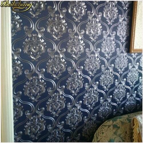 Beibehang Damask papel de parede 3D wallpaper For Walls vinyl PVC glitter wall paper for Living Room wall-paper papel wall