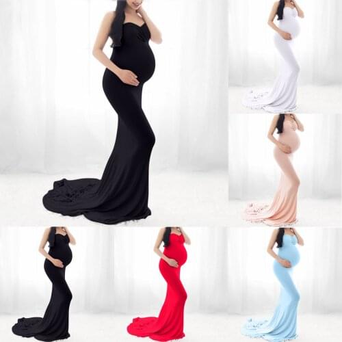 4# Sexy Maternity Dresses For Photo Shoot Chiffon Pregnancy Dress Photography Prop Maxi Gown Dresses For Pregnant Women Clothes