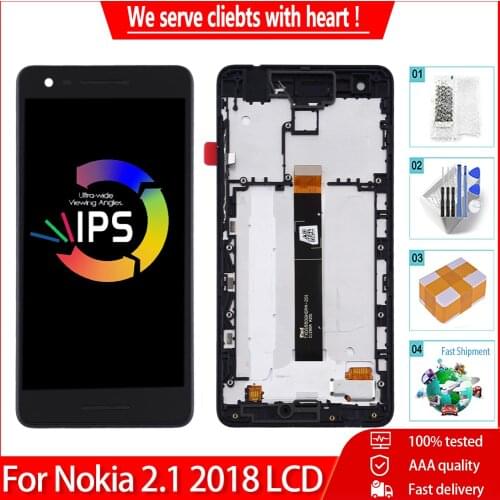 5.5" Original For Nokia 2.1 TA-1080 TA-1092 TA-1084 TA-1093 TA-1086 LCD Display Touch Screen With Frame Digitizer Replacement