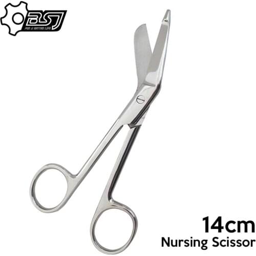 Stainless Steel Bandage Scissors 14cm Nursing Scissors for Medical Home Use