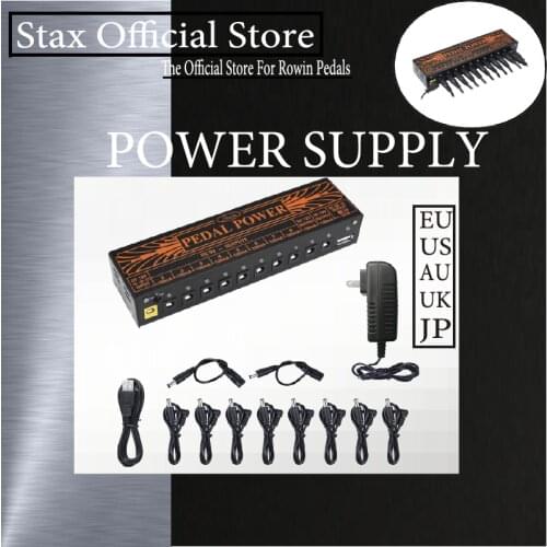 Rowin PW-01 Guitar Pedal Power Supply Multi Circuit Power Supply 5V/9V/12V/18V Charging For Pedals