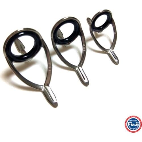 BR Wi&Wa Fuji Bright silver KWAG Guide K-Series Double-Foot Casting & Spinning Guides Model KW