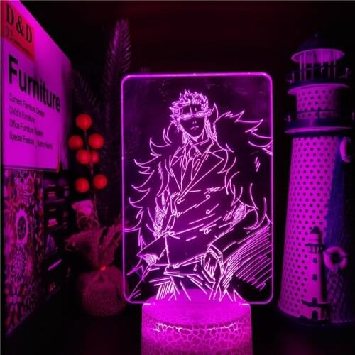 One Piece Donquixote Doflamingo 3D ANIME LAMP Led 7 Color Changing Nightlights Lampara Led For Xmas Gift