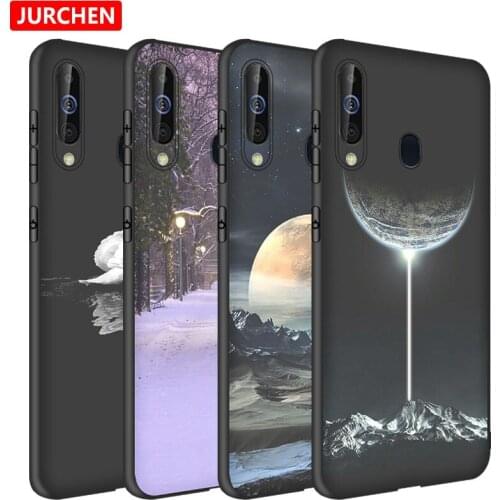 JURCHEN Cartoon Silicone Case For Samsung Galaxy A60 Cover Ultra-thin Cute Dog Cat Back Cover For Samsung Galaxy A60 Case Coque
