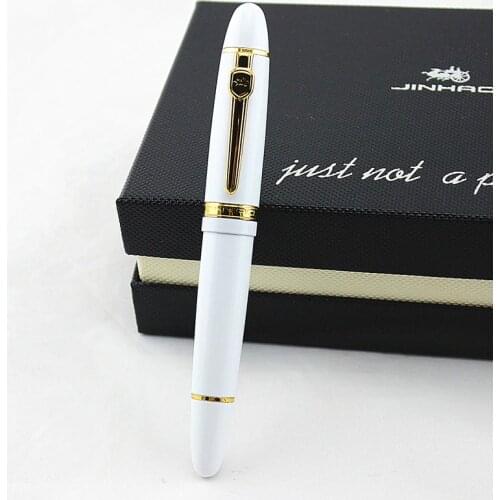 JINHAO 159 white Superior Business ink pen 0.5 mm Broad Fountain Pen Thick For Gifts Office Study Student Teachers Using