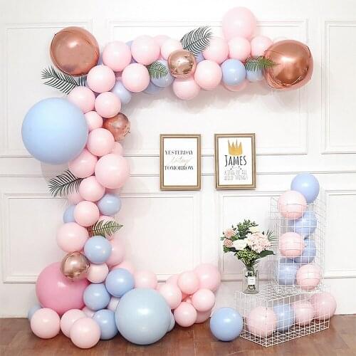 Baby Boy Girl Gender Reveal Party Favor Pink Blue Set Mixed Size Latex Balloon Mi Primera Comunion Kids 1st Birthday Decoration