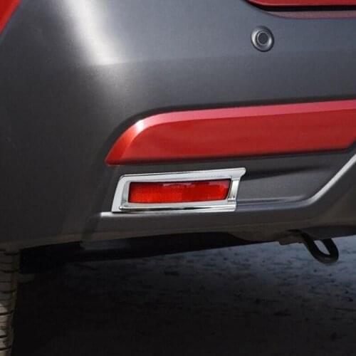 For Nissan Kicks 2017 2PCS Car Front & Rear Fog Light Lamp Cover Trim ABS Chrome Car Styling Auto Accessories