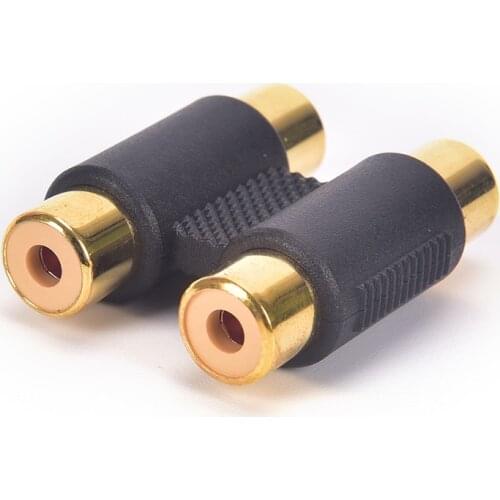 Double Dual 2 Head RCA Female To Female Audio Connector Adaptor Phono Coupler Video Connector Plug Socket RCA Phono Twin Coupler