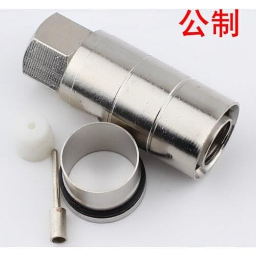 Cable TV connector all copper F plug metric F plug SYWV75-9 two shielded cable connector