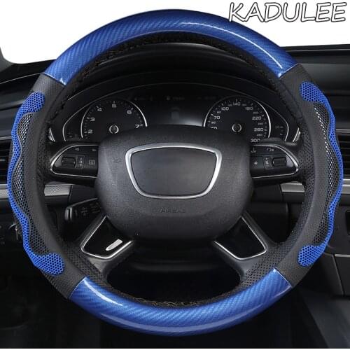 KADULEE Microfiber Leather Car Steering Wheel Cover For Daihatsu Terios Sirion Mira Cuore YRV Ayla Sigra Xenia Luxio