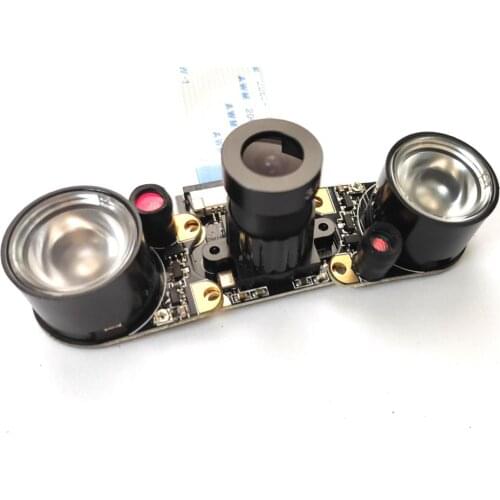 Infrared Night Vision Camera 500W+ Infrared Light Fill Light Adjustable Focus for Raspberry Pi 3B