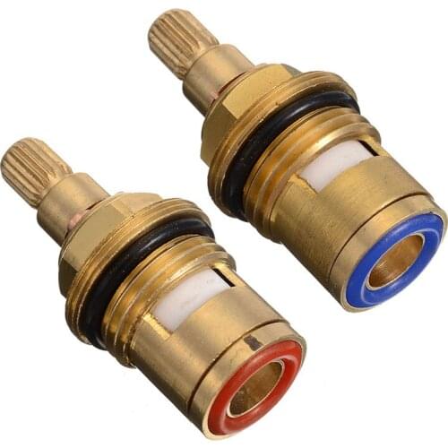 1/2" 20.5mm Ceramic Tap Valve Replacement Brass Valve Cartridges Gland Insert 20 Teeth Bathroom Faucet Accessory Disc Valve