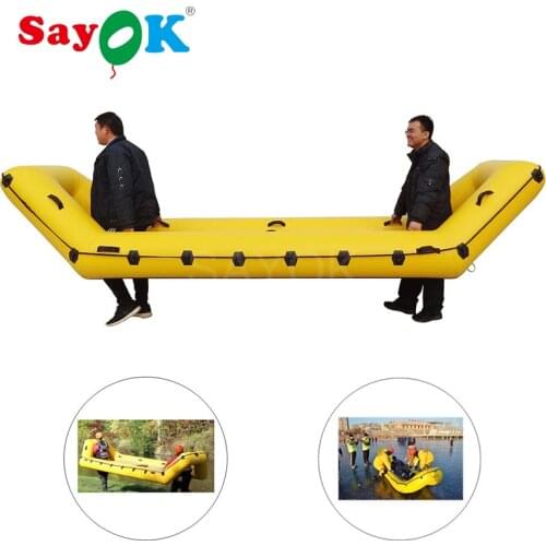 PVC Inflatable Rescue Sled Inflatable Rescue Raft Inflatable Jet Ski Board (Can Make Rescues on Iced-Over Lakes)