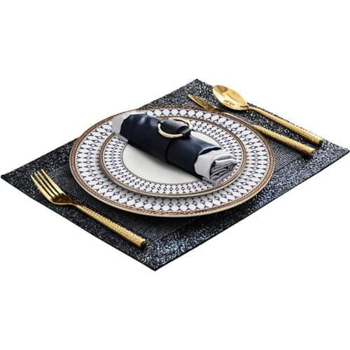 Nordic Table Plates Luxury Full Tableware Set Gold Knife Fork Spoon Dinnerware Set Kitchen Room Decoration Table Cutlery Giftg