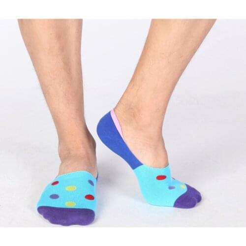 6 Pairs/Lot Mens Socks Non-slip Silicone Invisible Boat Socks Short Breathable High Quality Casual Colored Cotton Socks Men
