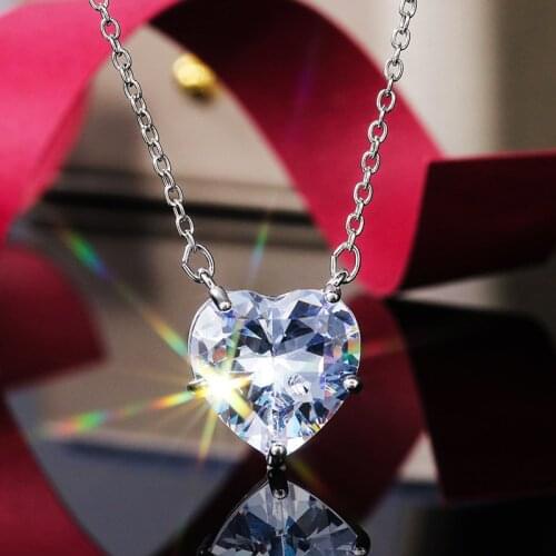 New Product Hot Sale Love Necklace Single Zircon Jewelry Ladies Exquisite Clavicle Chain Jewelry