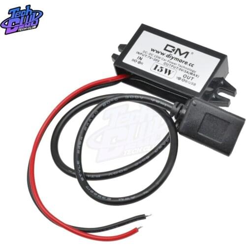 USB 15W Step Down Voltage Power Supply Output Adapter With Reverse Protection Vehicle Pot-sealing Waterproof Power Supply