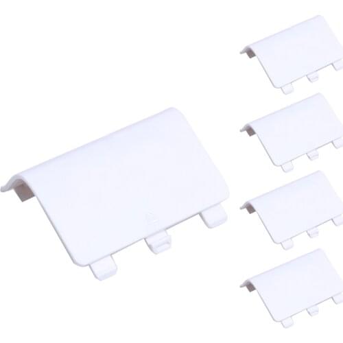 5Pcs/lot Replacement Battery Doors Cover Lid Shell ABS White Back Covers Replacement Accessories for Xbox One Game Controller