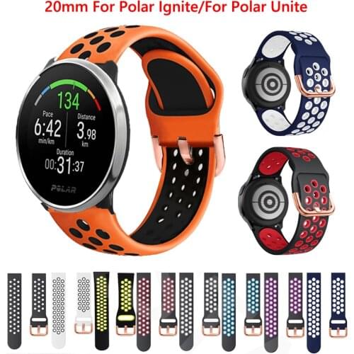 Replacement WatchBand For Polar Unite/Ignite Silicone Strap For Xiaomi Mijia Quartz Watch COROS APEX 42mm Wristband Accessories