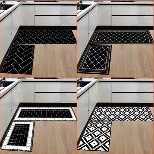 Modern Geometric Kitchen Antiskid Mat Bathroom Carpets Home Entrance/Hallway Door Mat Wardrobe/Balcony Area Rugs Creative Carpet