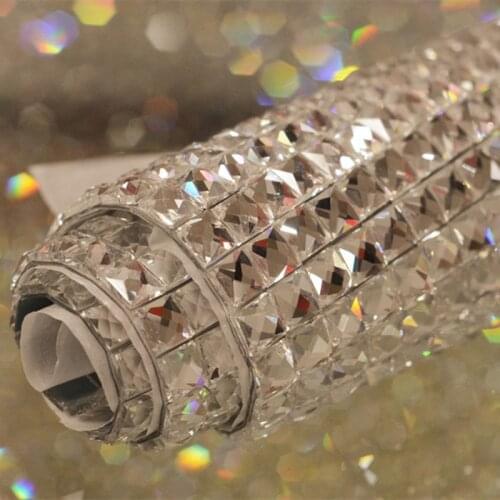 Rhinestone Mesh Hotfix Motif 24*40cm New Style Cellphone Bag Shoe Decoration Glass Beads Iron on Transfer Wedding Decoration