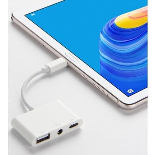 USB C to USB charge 3.5mm AUX Headphone Adapter For Chuwi Hi10 X Air Plus Hi9 air tablet Type C to 3.5 Jack Earphone Audio cable