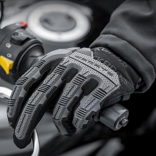 ROCKBROS Cycling Gloves Motorcycle Bike Electric Vehicle Locomotive Long Finger Male Silicone Warm Spring Autumn Winter Gloves
