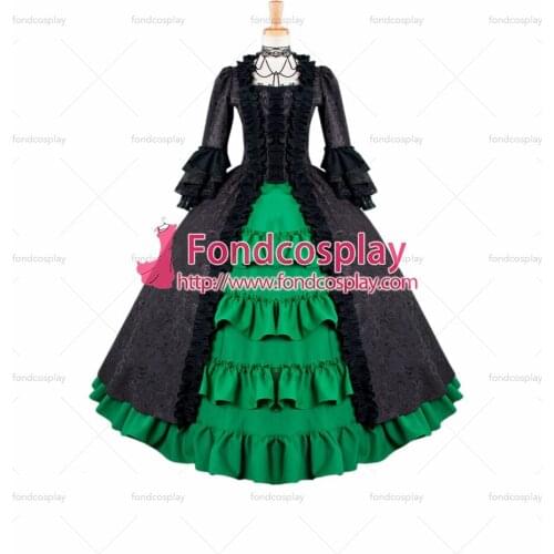 Victorian Rococo Medieval Gown Ball Gothic Evening Dress Cosplay Costume Custom-made[G885]