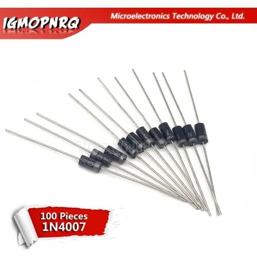 100pcs 1N4007 IN4007 4007 1A 1000V DO-41 High quality Rectifier Diode new original