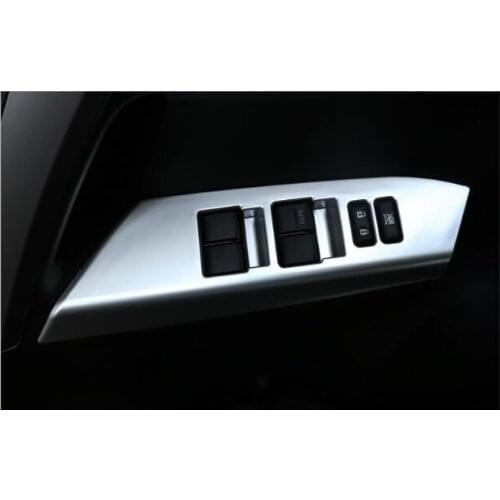 Higher star ABS chrome 4pcs Car door inside the armrest decoration cover For Toyota RAV4 2014-2018