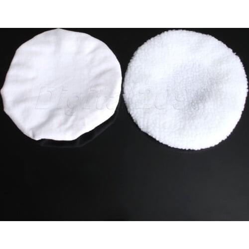 Yetaha 2Pcs 23cm Soft Wool Car Polishing Bonnet Buffer Pads For 9 Inch 10inch Car Polisher Waxing Auto Polish Sponge Cover Pad
