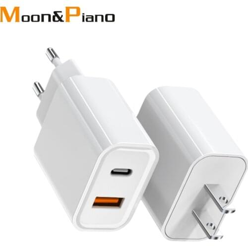 EU US Charger PD20W Fast Charging USB A Type-c Ports Plug Italy Switzerland Brazil France Germany Japan Thailand Canada Mexico