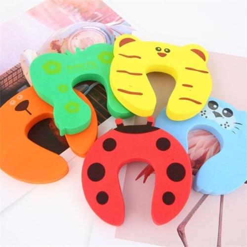 5Pcs EVA Baby Safety Door Clip Door Stop Stopper Guard Baby Safety Protector Baby Anti-pinch Door Plug Door Handle Crash Pad