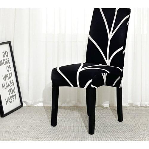 1/2/4/6Pcs Dinning Chair Cover Spandex Stretch Elastic Printing Office Slipcovers Chair Seat Covers For Dining Room Kitchen