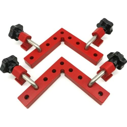 2pc 90 Degrees L-Shaped Auxiliary Fixture Right Angle Woodworking Positioning Ruler Splicing Board Fixing Clip