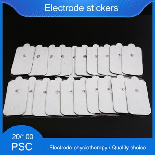 20/100pcs 4.7x9cm Non-woven Button EMS Tens Muscle Stimulator Massager Muscle Stimulator Body Massager Health Care