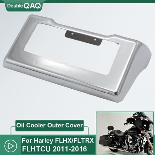 2011-2016 Motocycle Chrome Oil Cooler Outer Cover Kit For Harley Trike Touring Electra Street Glide Road King FLHX FLTRX FLHTCU