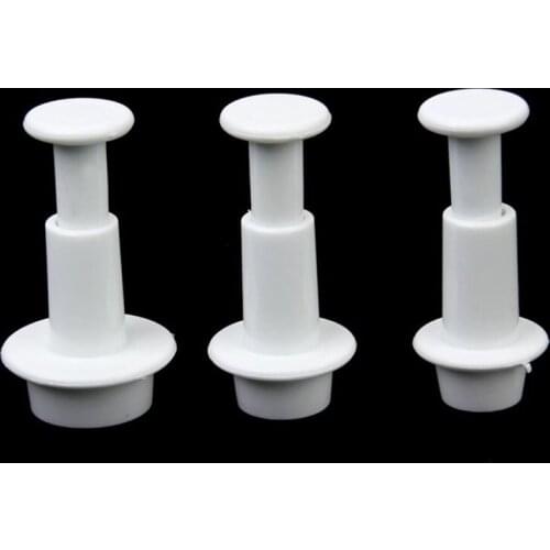 3Pcs Round Cookie Plunger Cutter DIY Fondant Decorating Tools