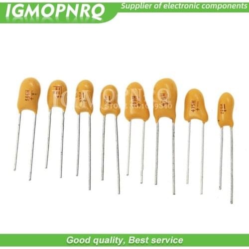 5PCS/LOT 16V 20V 25V 35V 50V Tantalum Capacitor 1UF 2.2UF 3.3UF 4.7UF 10UF 22UF 33UF 47UF 100UF16V 225 106 DIP