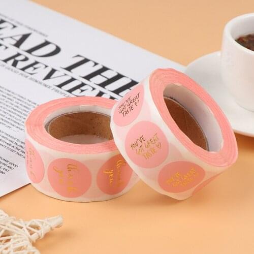 500pcs Pink Stationery Sticker Thank You For Your Order Sticker Local Small Handmade Sticker Kraft Labels Sticker