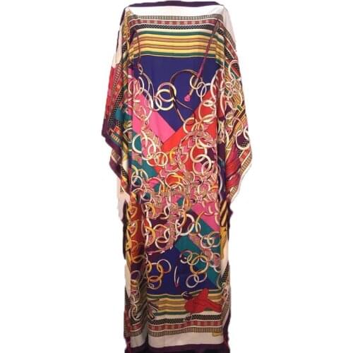 Traditional Printed Malaysia Muslim Womens Abaya Dress Batwing Sleeve Kuwait bohemian Silk Kaftan Dress for party