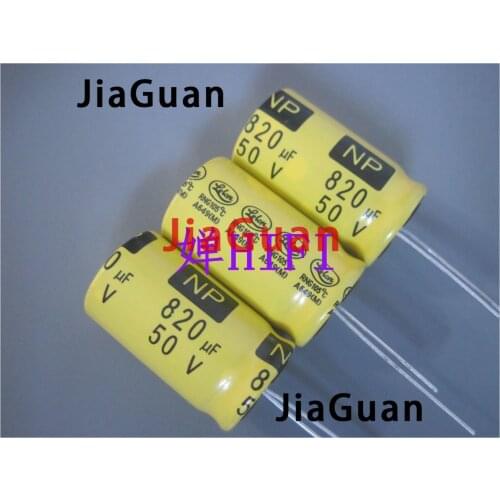 10PCS LELON NP BP 50v820uf 18x35mm Aluminum Electrolytic Capacitor 820uF/50V Low ESR Long Life 820UF 50V Lelon Non-polar