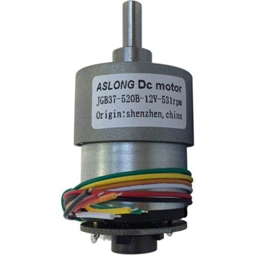 ASLONG 37-520B encoder intelligent toilet gear motor, vending machine DC motor speed 12v motor